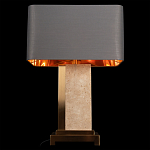 Настольная лампа с основанием из натурального камня c серым прямоугольным абажуром Lapis Tiburtinus варинант исполнения - 4 | Loft Concept в Липецке