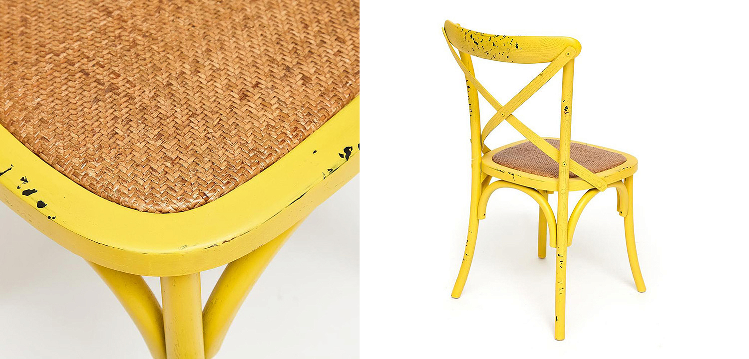 Стул Chaise Provence en Bois Jaune жёлтый Стул Chaise Provence en Bois Jaune жёлтый - Loft-Concept в Липецке