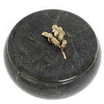 Шкатулка круглая из натурального камня змеевик Stone Casket варинант исполнения - 3 | Loft Concept в Липецке