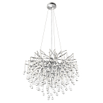 Люстра подвесная с прозрачными стеклянными подвесками в форме капель Диаметр 60 см Droplet Chandelier варинант исполнения - 12 | Loft Concept в Липецке