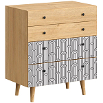 Комод с принтом на ящиках Elise Chest of Drawers варинант исполнения - 11 | Loft Concept в Липецке