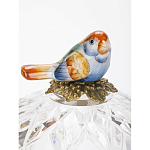 Конфетница с бронзовой ручкой и фарфоровой птичкой на крышке Eden Garden варинант исполнения - 3 | Loft Concept в Липецке