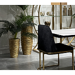 Стул обеденный велюровый черный с золотым каркасом Nobility варинант исполнения - 6 | Loft Concept в Липецке