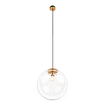 Подвесной светильник со стеклянным прозрачным плафоном в форме шара и золотыми металлическим акцентами 30 ClassiCon варинант исполнения - 2 | Loft Concept в Липецке