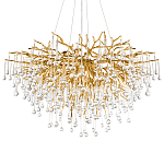 Люстра подвесная с прозрачными стеклянными подвесками в форме капель Диаметр 100 см Droplet Chandelier варинант исполнения - 7 | Loft Concept в Липецке