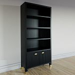 Книжный Стеллаж Elsa Dreams Black с задней стенкой варинант исполнения - 1 | Loft Concept в Липецке