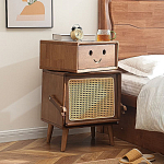 Тумбочка прикроватная деревянная Робот Robot Desk варинант исполнения - 1 | Loft Concept в Липецке