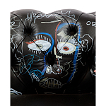 Кресло "Баския и Уорхол" Basquiat Warhol graffiti chair натуральная кожа варинант исполнения - 7 | Loft Concept в Липецке