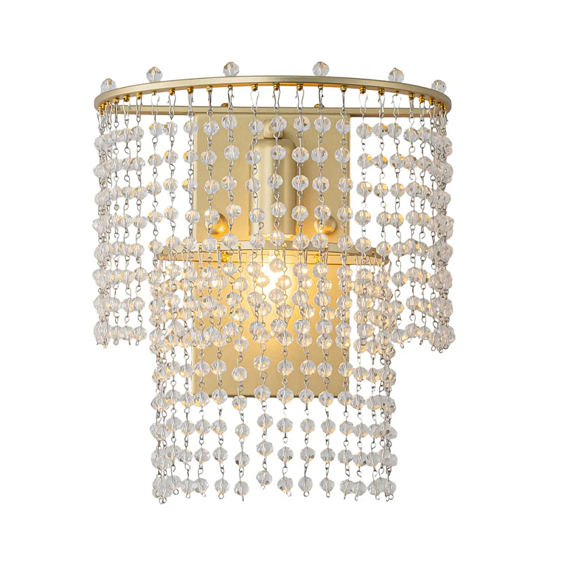Бра с каскадами кристаллов Crystal Rains Прозрачный Золотой в Липецке | Loft Concept 