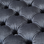 Пуф велюровый серый с каретной стяжкой Perennially варинант исполнения - 2 | Loft Concept в Липецке