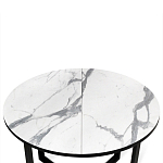 Стол обеденный раздвижной со столешницей белый мрамор Magali варинант исполнения - 6 | Loft Concept в Липецке