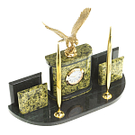 Настольный письменный набор из змеевика и бронзы с декором в виде орла Successful Leader варинант исполнения - 2 | Loft Concept в Липецке