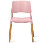 Пластиковый стул на ножках из массива бука Ferret Pink варинант исполнения - 2 | Loft Concept в Липецке