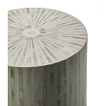 Круглый приставной столик с инкрустацией RADIAL BONE INLAY SIDE TABLE варинант исполнения - 1 | Loft Concept в Липецке