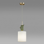 Подвесной светильник с декором в виде кактуса из керамики Opuntia D18 см варинант исполнения - 4 | Loft Concept в Липецке