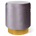 Пуф фиолетовый велюр на золотом металлическом основании Golden Belt варинант исполнения - 1 | Loft Concept в Липецке