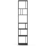 Высокий стеллаж из металла Menzie High Metal Rack Black варинант исполнения - 2 | Loft Concept в Липецке