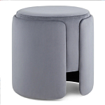 Пуф Alice Poof Grey Серый велюр варинант исполнения - 1 | Loft Concept в Липецке