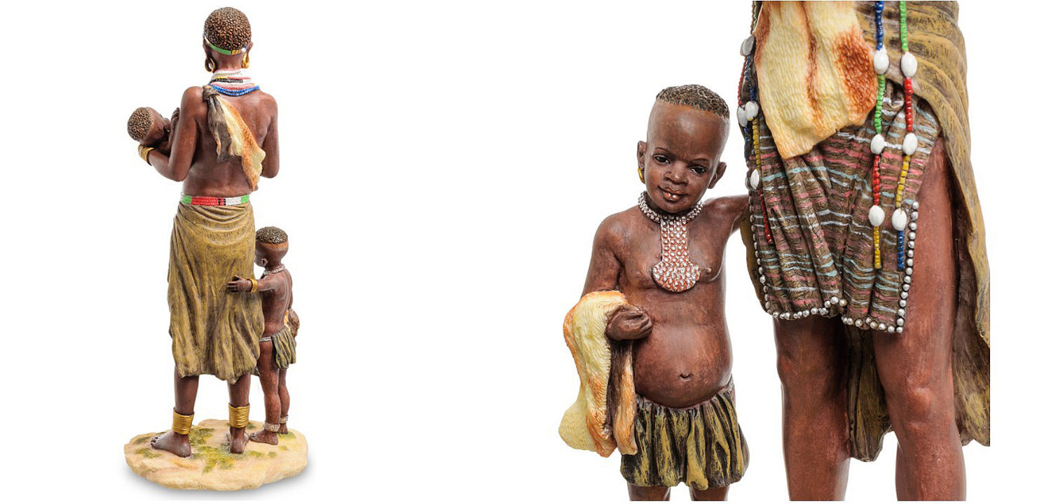 Статуэтка African woman with children Статуэтка African woman with children - Loft-Concept в Липецке