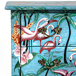 Комод с росписью Розовый фламинго L.XV CHEST OF DRAWERS Flowers with Flamingo варинант исполнения - 3 | Loft Concept в Липецке