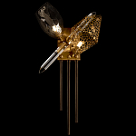 Бра с 2-мя плафонами из стекла и металла и вертикальными подвесками Gilded Mirage  варинант исполнения - 2 | Loft Concept в Липецке