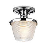 Потолочный светильник для ванных комнат с плафоном из прессованного фактурного стекла Quoizel варинант исполнения - 1 | Loft Concept в Липецке