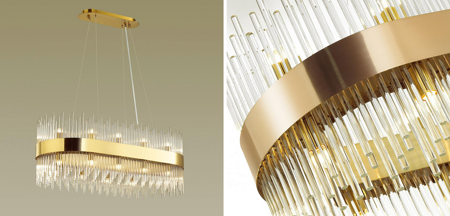 Люстра Nembus Chandelier Gold Oval Люстра Nembus Chandelier Gold Oval - Loft-Concept в Липецке