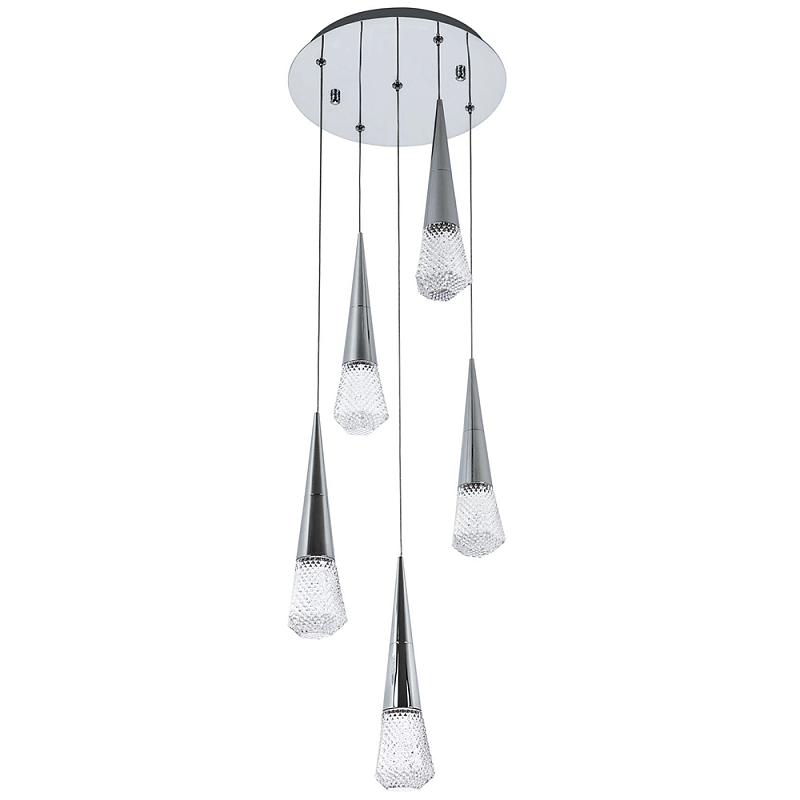 Люстра капли Acrylic Droplet Five Chrome Chandelier Хром Прозрачный Люстра капли Acrylic Droplet Five Chrome Chandelier Хром Прозрачный в Липецке | Loft Concept