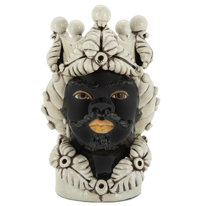Ваза Vase Moro Man Eve Dark Brown Черный Бежевый Ваза Vase Moro Man Eve Dark Brown Черный Бежевый в Липецке | Loft Concept