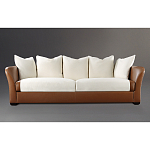 Элитарный современный диван Birmingham с кожаной спинкой варинант исполнения - 1 | Loft Concept в Липецке