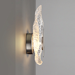 Бра с рельефным волнообразным стеклянным плафоном и вставкой из мрамора Liquid Stone варинант исполнения - 7 | Loft Concept в Липецке