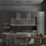 Подвсеной светильник светодиодный металлический цилиндрической формы черно-белый Trumpet tube варинант исполнения - 5 | Loft Concept в Липецке