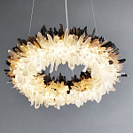 Люстра кргулая светодиодная из дымчатых и прозрачных необработанных кристаллов Raw Crystal варинант исполнения - 2 | Loft Concept в Липецке