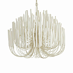 Люстра белая с несколькими ярусами деревянных палочек Bright Wooden Chandelier варинант исполнения - 1 | Loft Concept в Липецке