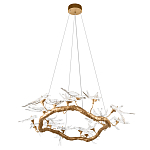 Люстра подвесная с прозрачными стеклянными птичками на ветвях Диаметр 100 см Serip Voa варинант исполнения - 4 | Loft Concept в Липецке