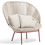 Дизайнерское уличное кресло с веревочной спинкой PETALO Armchair варинант исполнения - 1 | Loft Concept в Липецке