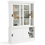 Витрина с раздвижными дверцами Wells Glass Showcase White варинант исполнения - 4 | Loft Concept в Липецке