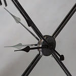 Часы настенные зеркальные с чёрным металлическим циферблатом Mirror Tower Clock варинант исполнения - 3 | Loft Concept в Липецке