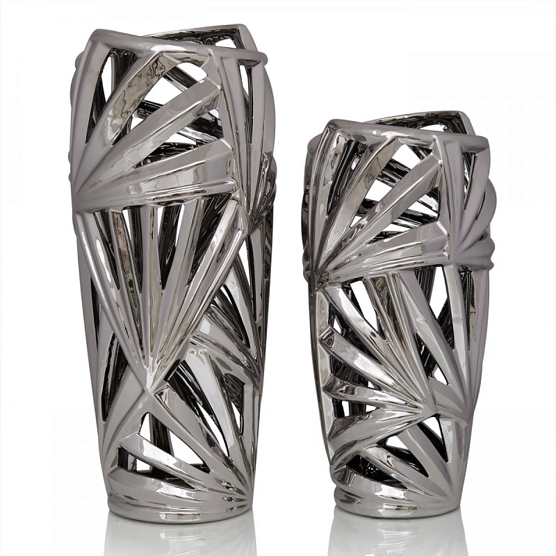 Ваза Palm Leaves Silver Серебряный Ваза Palm Leaves Silver Серебряный в Липецке | Loft Concept