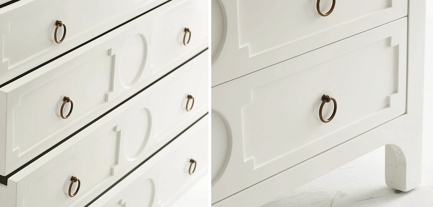 Комод с 4-мя ящиками Lawrence chest of drawers White Белый Комод с 4-мя ящиками Lawrence chest of drawers White Белый - Loft-Concept в Липецке