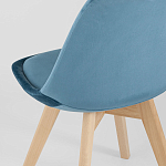 Стул с мягким велюровым сиденьем Arvika Blue варинант исполнения - 6 | Loft Concept в Липецке