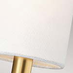 Бра с прямоугольным основанием цвета латунь и 2-мя белыми цилиндрическими льняными абажурами Feiss варинант исполнения - 3 | Loft Concept в Липецке