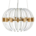 Люстра круглая с прозрачными элементами в форме полумесяца Crystal Crescent варинант исполнения - 4 | Loft Concept в Липецке