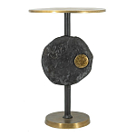 Столик приставной с абстрактным основанием и акцентом в виде золотистого диска Heavenly Space варинант исполнения - 1 | Loft Concept в Липецке