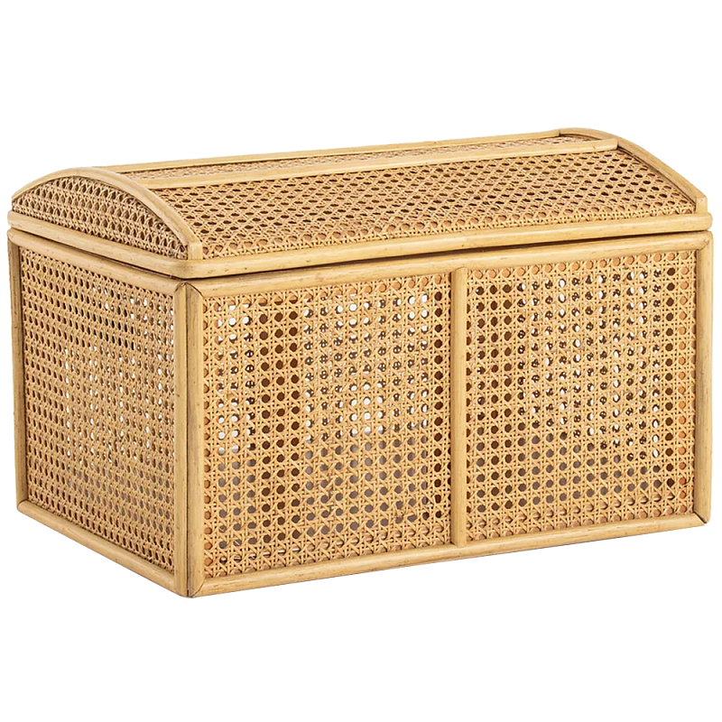 Сундук из ротанга Janvier Rattan Wicker Chest Древесина Хром Сундук из ротанга Janvier Rattan Wicker Chest Древесина Хром в Липецке | Loft Concept