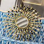 Зеркало-солнце в раме из металла с золотыми с лучами Rays of Peace варинант исполнения - 3 | Loft Concept в Липецке