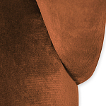 Стул с мягкой оранжевой обивкой из велюра и подъемно-поворотным механизмом на черных колесиках Harper Orange варинант исполнения - 4 | Loft Concept в Липецке