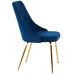 Стул в темно-синей велюровой обивке Ward Dark Blue Velour Chair варинант исполнения - 3 | Loft Concept в Липецке