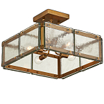 Потолочный светильник квадратный из толстого литого стекла Cast Glass варинант исполнения - 4 | Loft Concept в Липецке