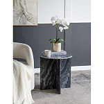 Столик кофейный с столешницей из черного мрамора Compact Black Marble Table варинант исполнения - 7 | Loft Concept в Липецке